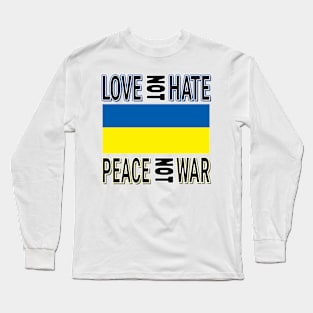 IN SUPPORT OF THE PEOPLE OF UKRAINE - FLAG OF UKRAINE DESIGN FOR STICKERS, HATS Long Sleeve T-Shirt